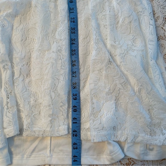 NWT Lulu’s Lace Wedding Dress Strapless White Simple Elegant Small - Picture 11 of 14